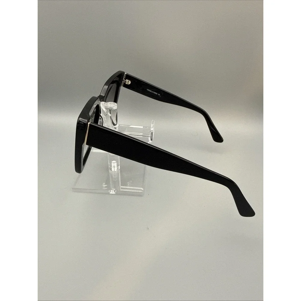 YES GLASSES HAGEN RARE OVERSIZED BUTTERFLY  FULLRIM BLACK SUNGLASSES TINTED LENS